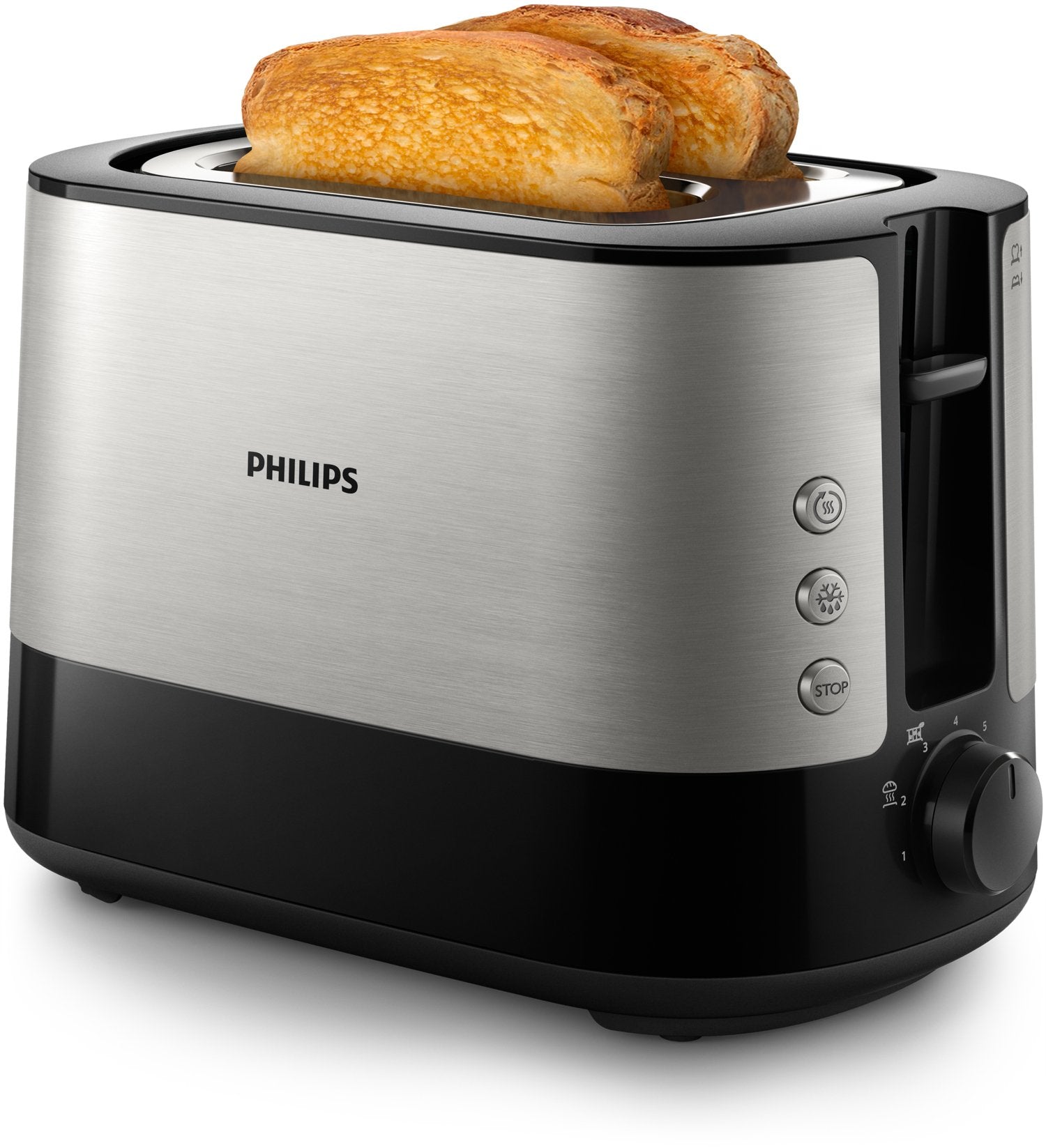 Tostadora Colección Philips Hd2635 90 Viva, Acero Inoxidable Negro