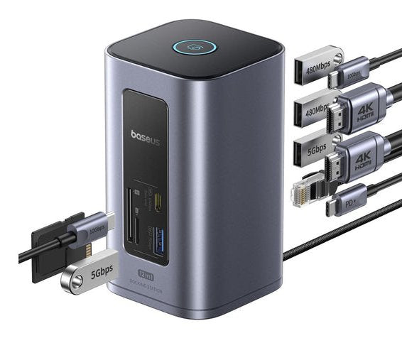 Baseus Nomos Nu I Air Spacemate 12-In-1 Docking Station Space Grey