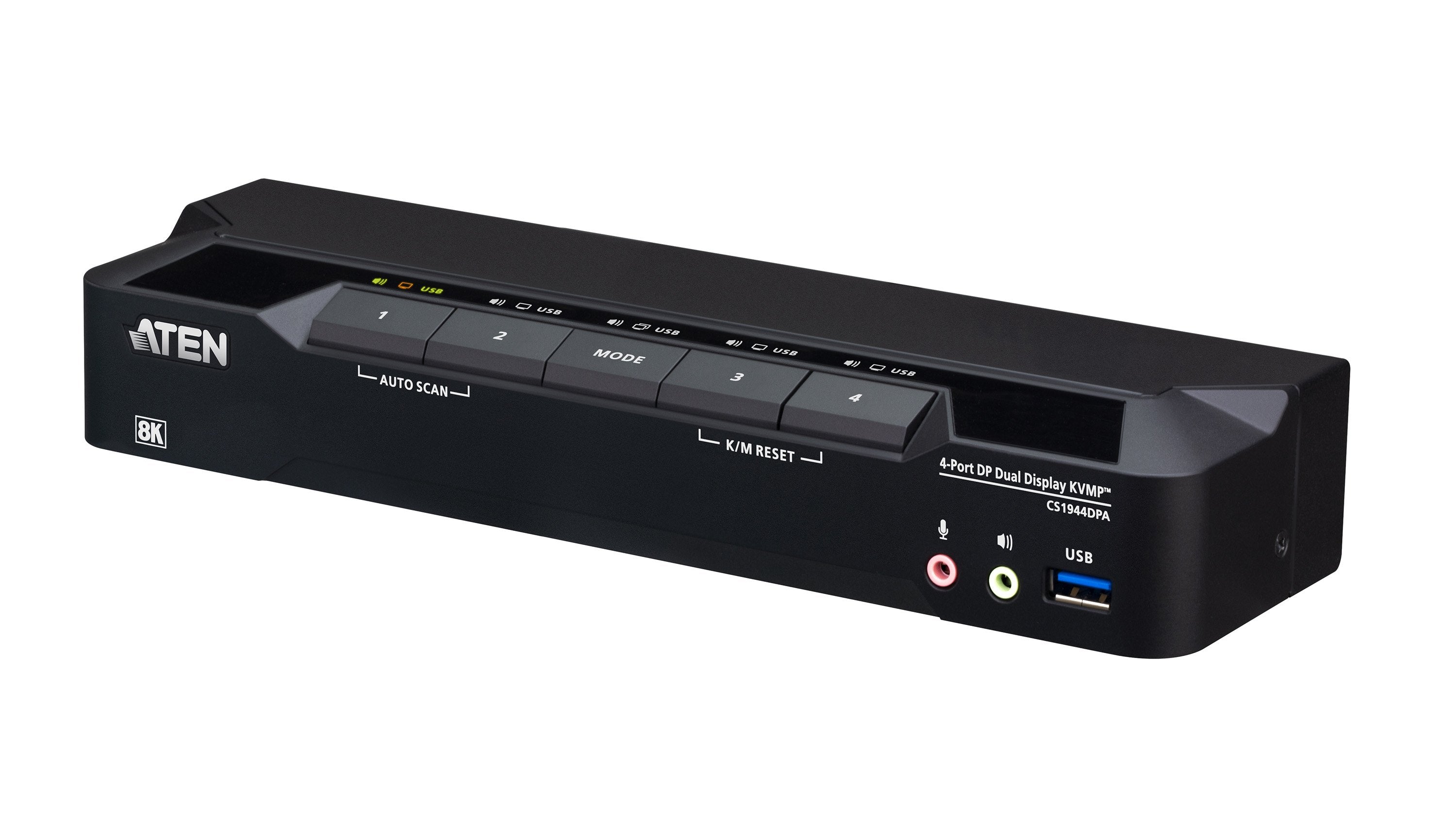4-Port Usb 3.0 8k Dp Dual Display Kvmp Switch