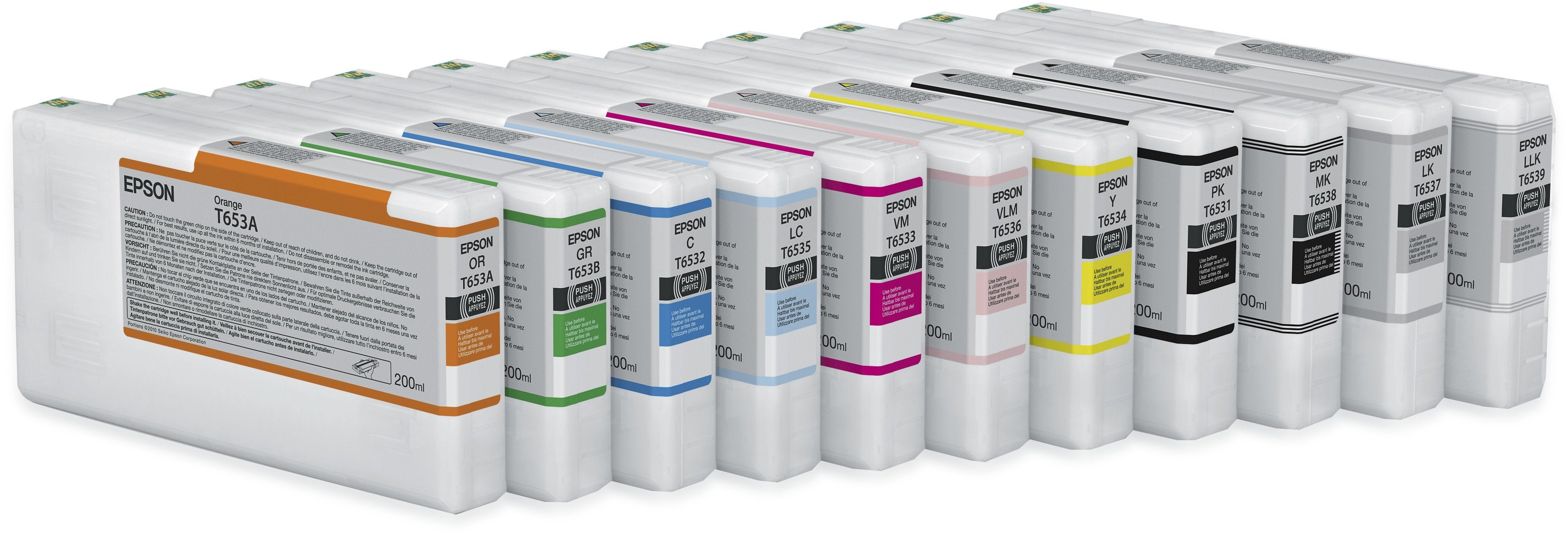 EAN 0010343877702 - Epson T653A Orange Ink Cartridge (200ml) cartucho de tinta 1 pieza(s) Original Naranja imagen 1