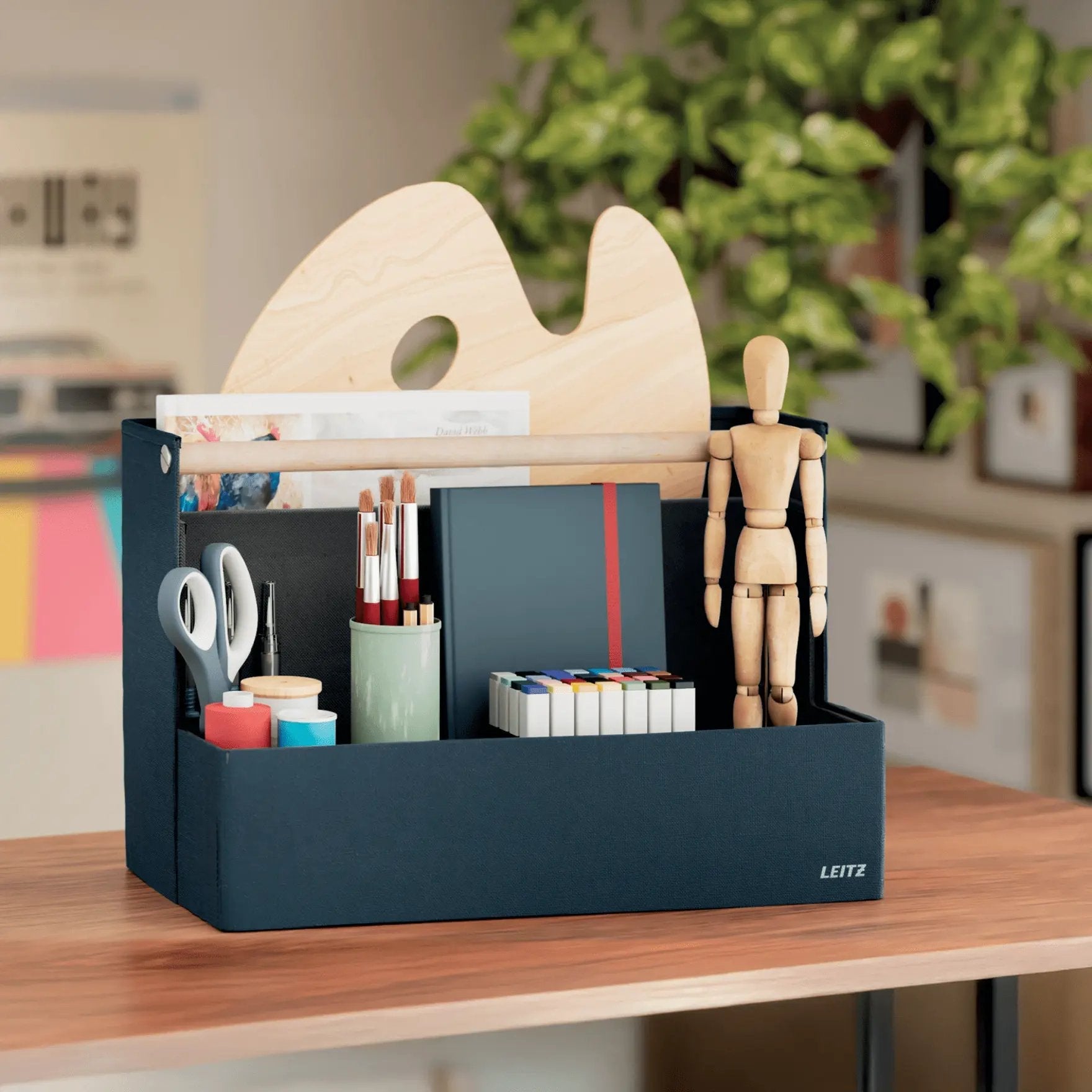 Leitz Portable Desk Organizer Fabric With Handle 38x19x26cm Dark Gris