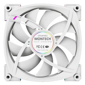 Ventilador  Pc Montech Rx120 Pwm 120x120x25  Blanco, 120 Mm Rx120 Pwm White