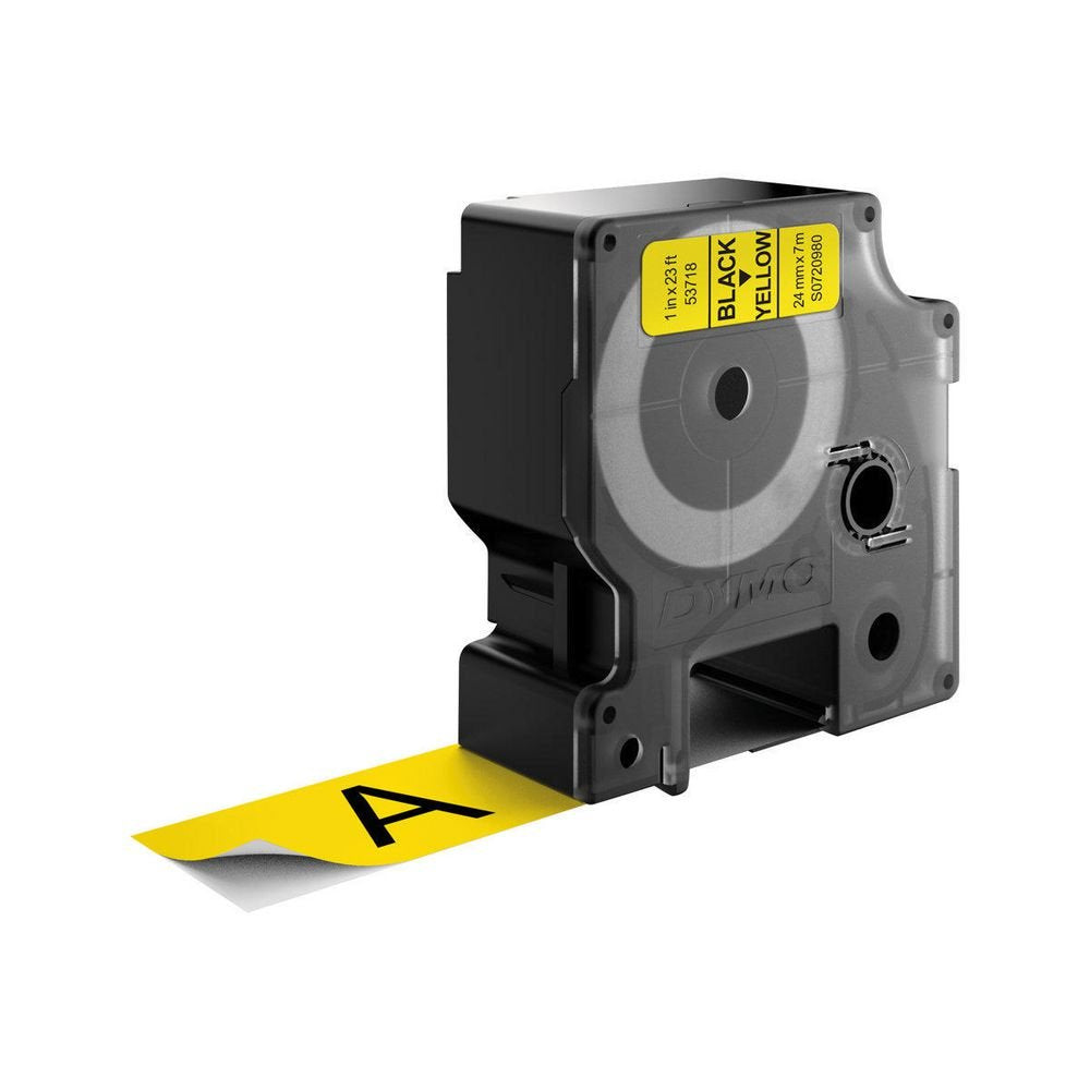 Dymo D1 - Etiquetas Estándar - Negro Sobre Amarillo - 24mm X 7m