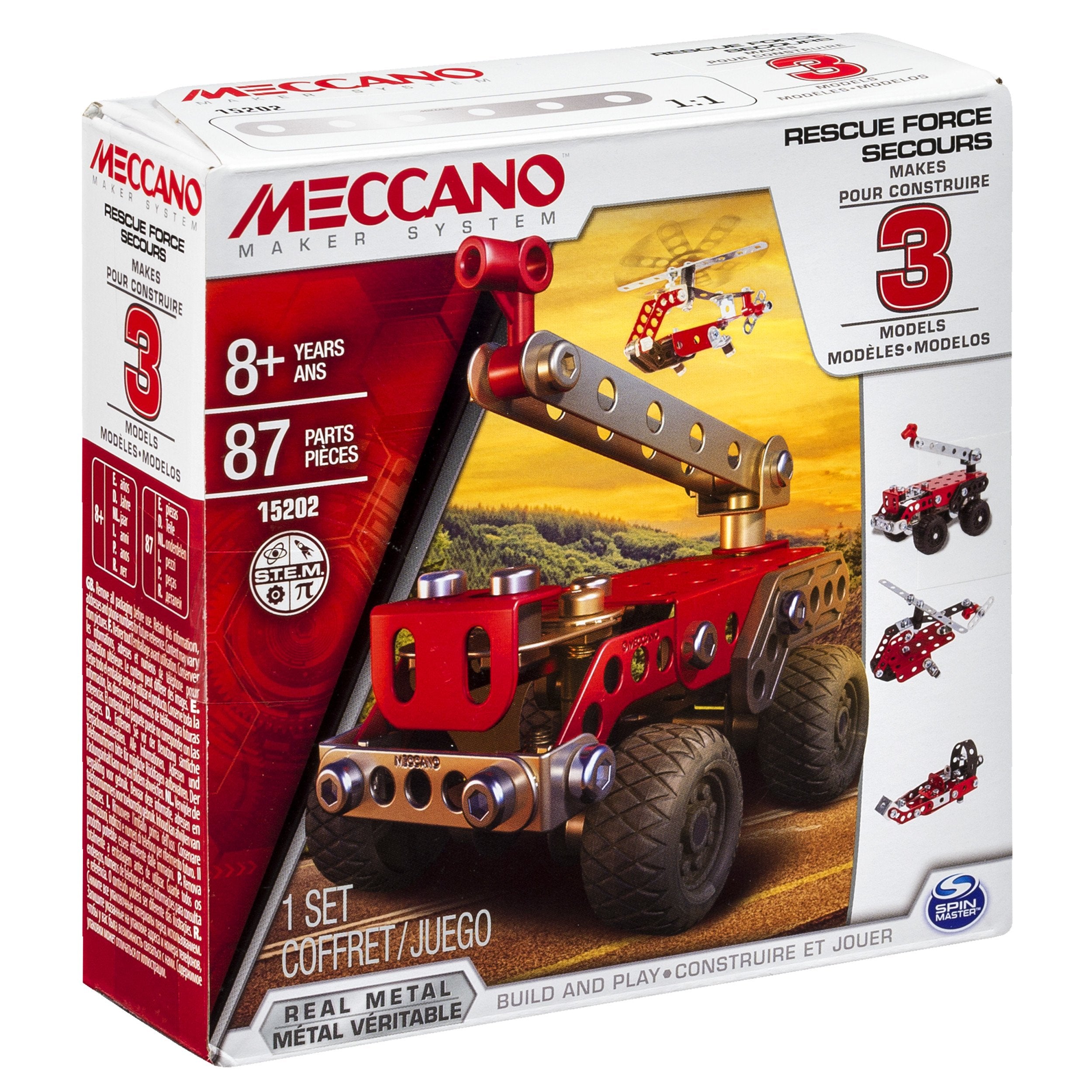 Meccano 3 Model Set - Rescue Car, 6026714