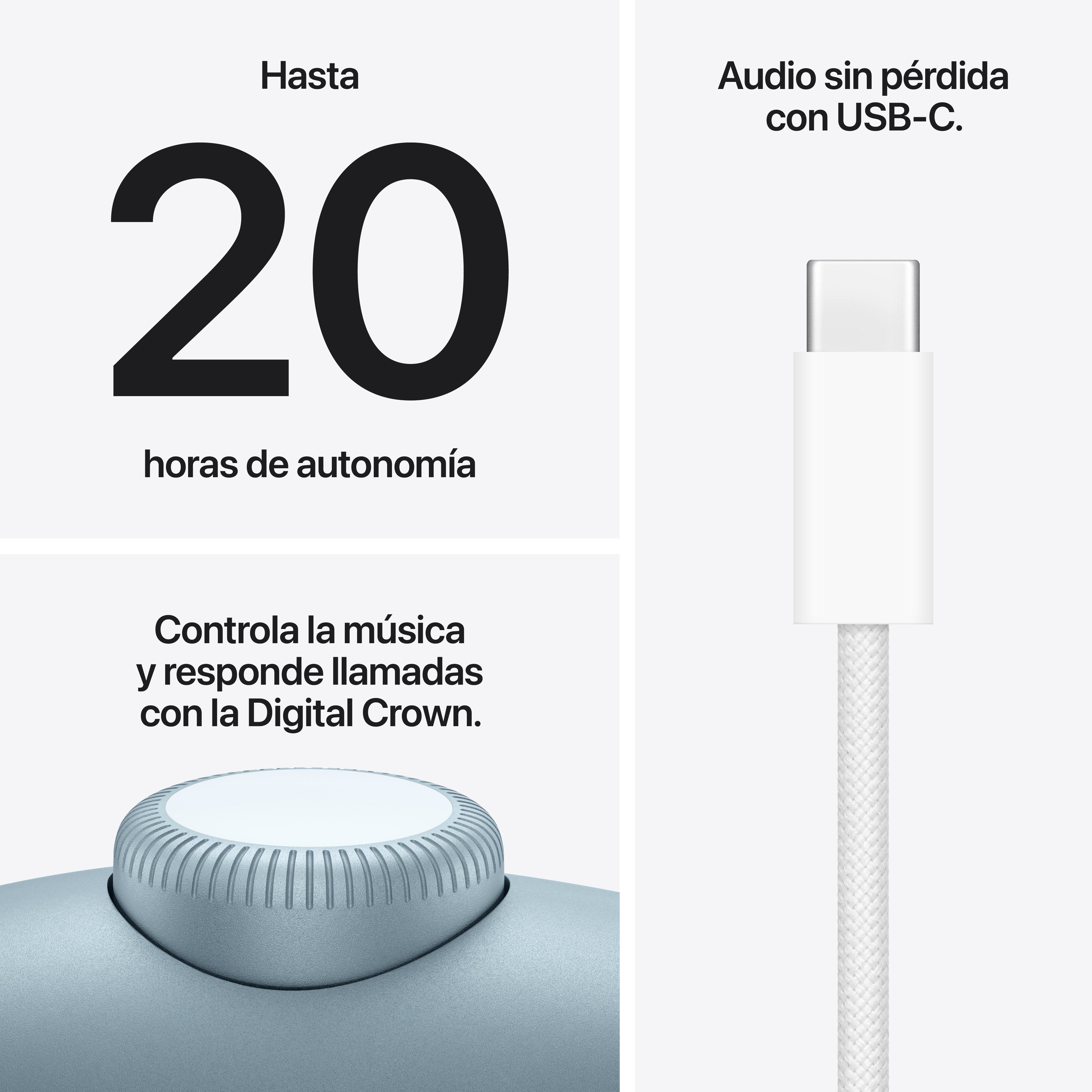 Auriculares Bluetooth Apple Airpods Max 2 Usb-C Azul