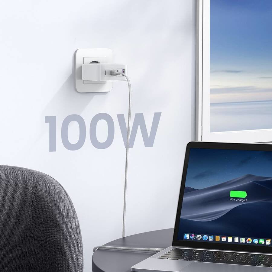 Ugreen Usb-A+3xusb-C 100w Gan Tech Fast Wall Charger Eu White