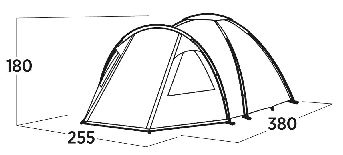 Tienda Domo Easy Camp Kinn 4 Verde Oliva, Con Extensión De Túnel, Modelo 2025 120488