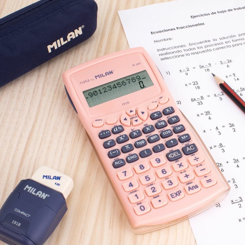 Blister Calculadora Científica M240 Serie 1918, Rosa Milan