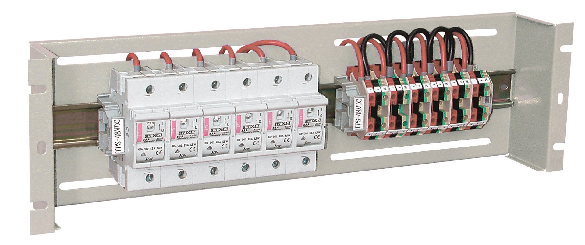 Efb 19" 3he Energieverteilungs-  Schutzschaltergehuse Ral7035