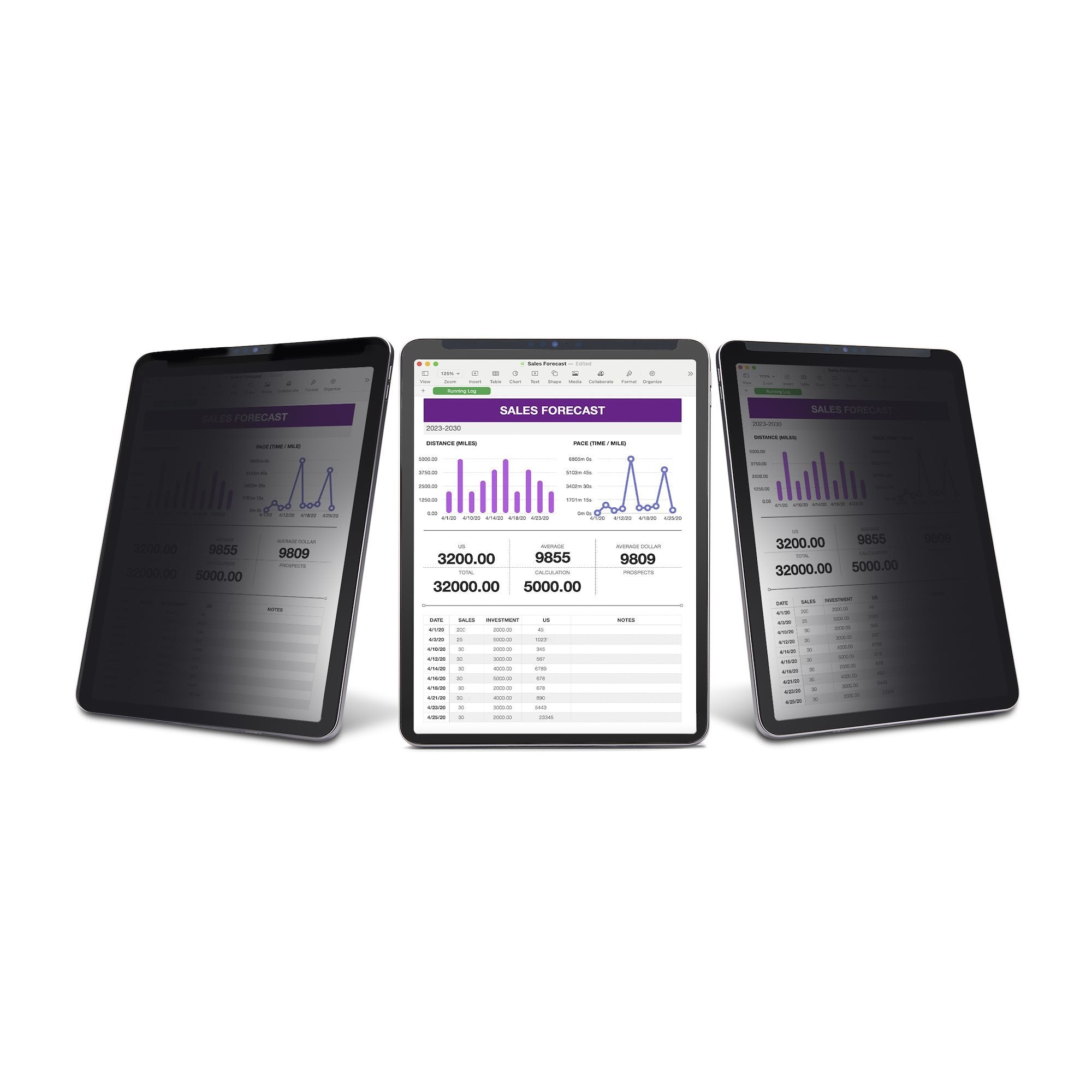 Startech.Com Protector De Pantalla Para Tableta For Portrait/Landscape Touch-Enabled +/-30° View Blocks Up To 51% Blue Light Matte Con Filtro De Privacidad 4 Vías 12.9" Negro Para Apple Ipad Pro De 12 9" (3ª Generación 4ª Generación 5ª