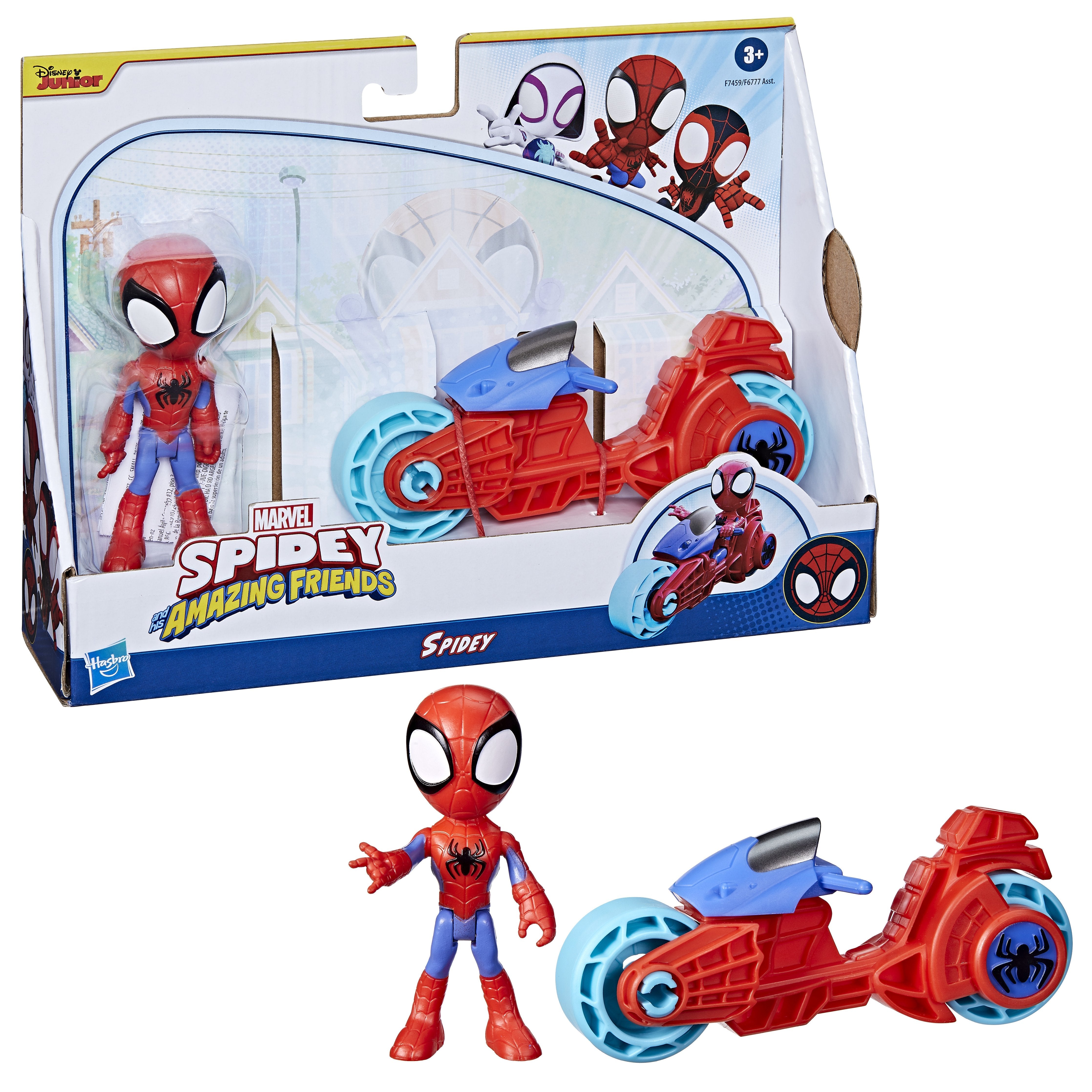 Hasbro Marvel Spidey And His Amazing Friends Spidey Figura Con Vehículo F74595x0