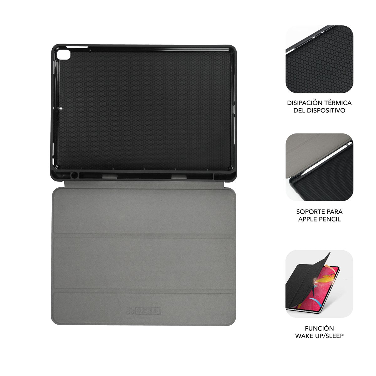 Subblim Shock Case Apple Ipad 10,2" 9/8/7 Gen Negra