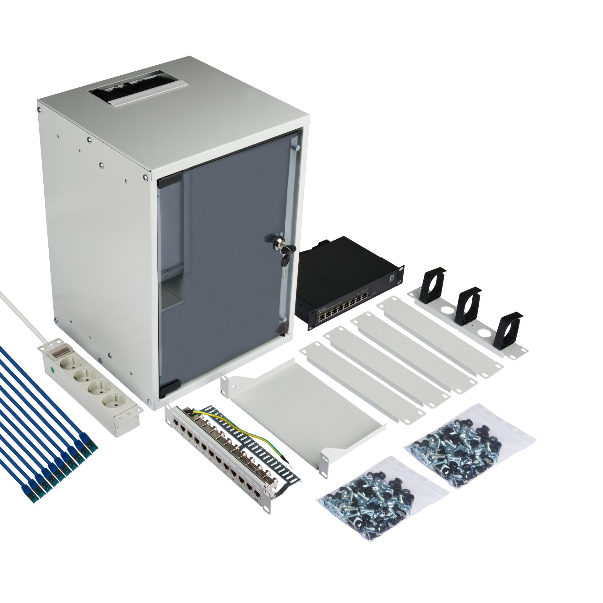 EAN 4049759322342 - EFB Elektronik WGB-1009GR.30-SET1 armario rack 9U Bastidor de pared Gris imagen 5