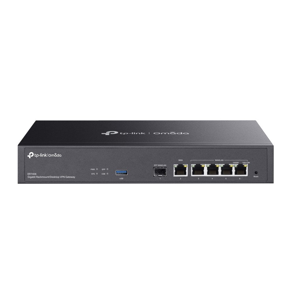 Router Vpn Tp-Link Er7406 1p Giga Sfp 5p Giga Usb 3.0 Gestion Centralizada Omada Balanceo De Carga