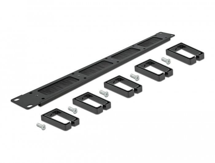 Delock 19" Mantenimiento De Cable Bürstenleiste Con 5 Bügeln 1 He Negro