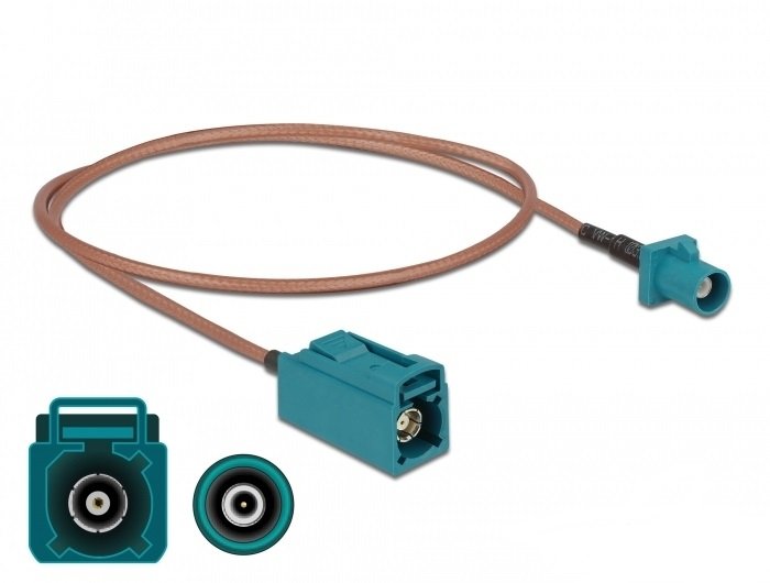 Delock Antennencable Fakra Z Stecker > Fakra Z Buchse Rg-316 0.5 M