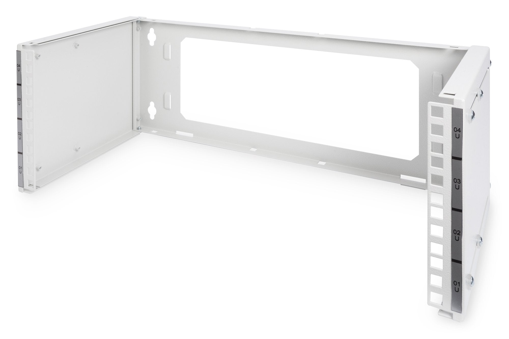 Soporte De Pared 4u, 195 X 505 X 250 Mm Profundidad Ajustable, Apilable, Gris (Ral 7035)