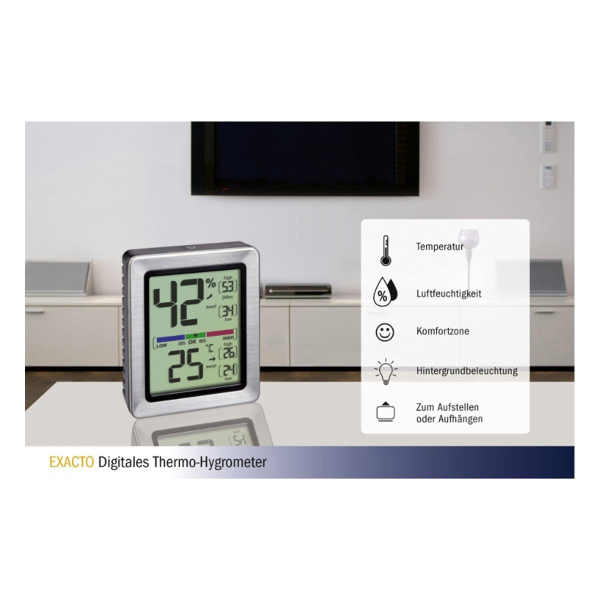 Tfa® Exacto Thermometer Plateado