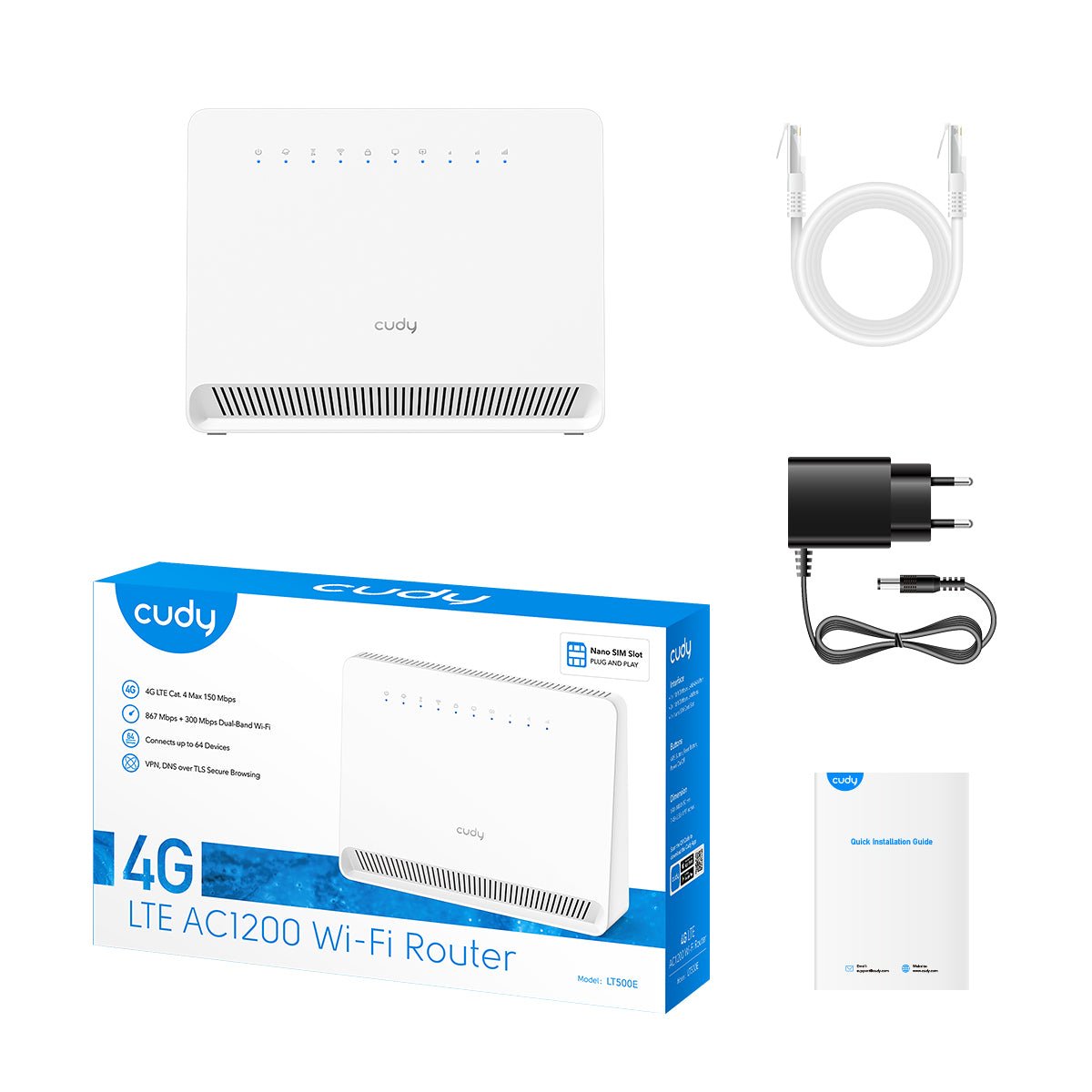 Cudy Lt500e Router Mesh Ac1200 4g Lte Sim