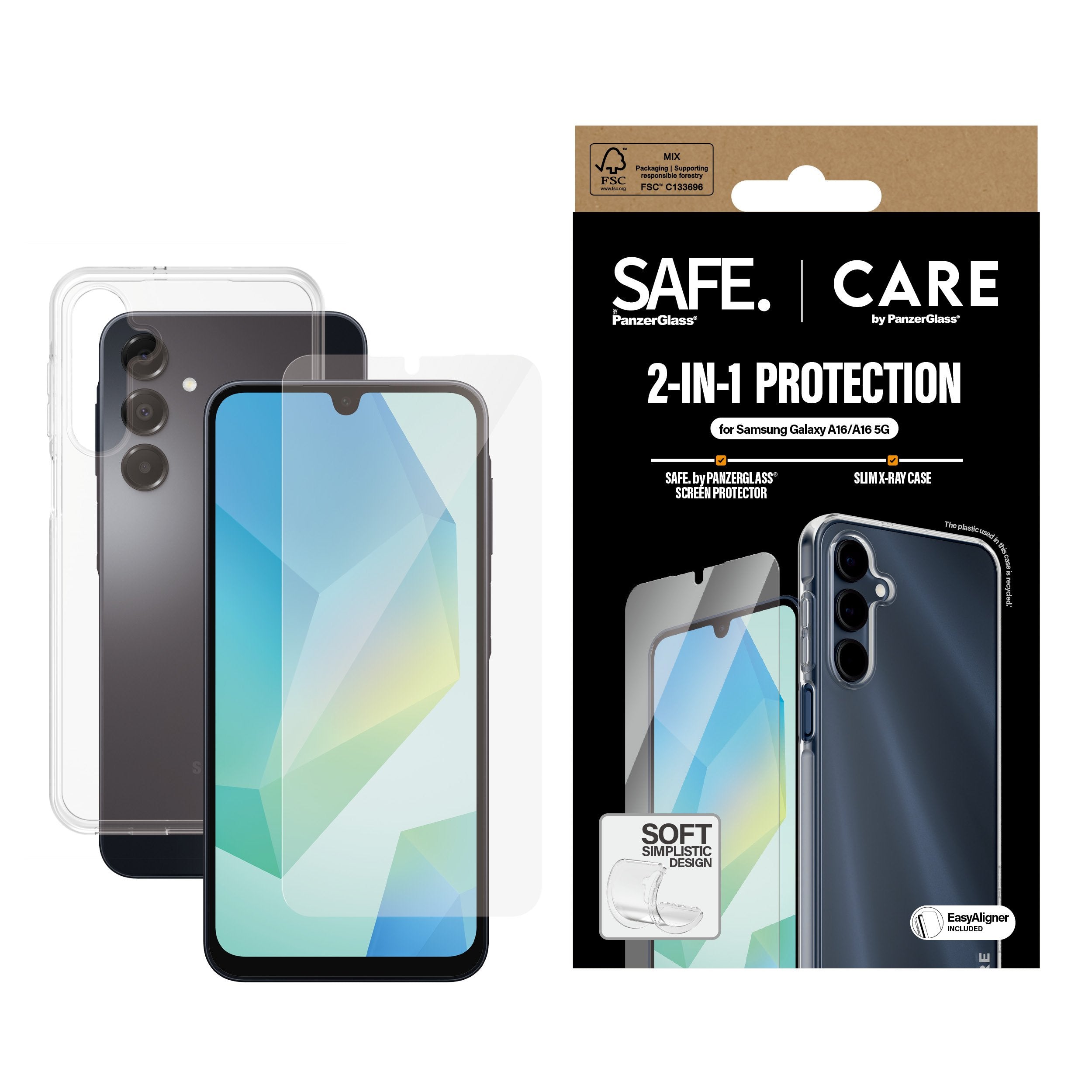 EAN 5715685016097 - PanzerGlass CARE™ by ® 2-in-1 Bundle Samsung Galaxy A16 4G | A16 5G Protector de pantalla 1 pieza(s) imagen 2