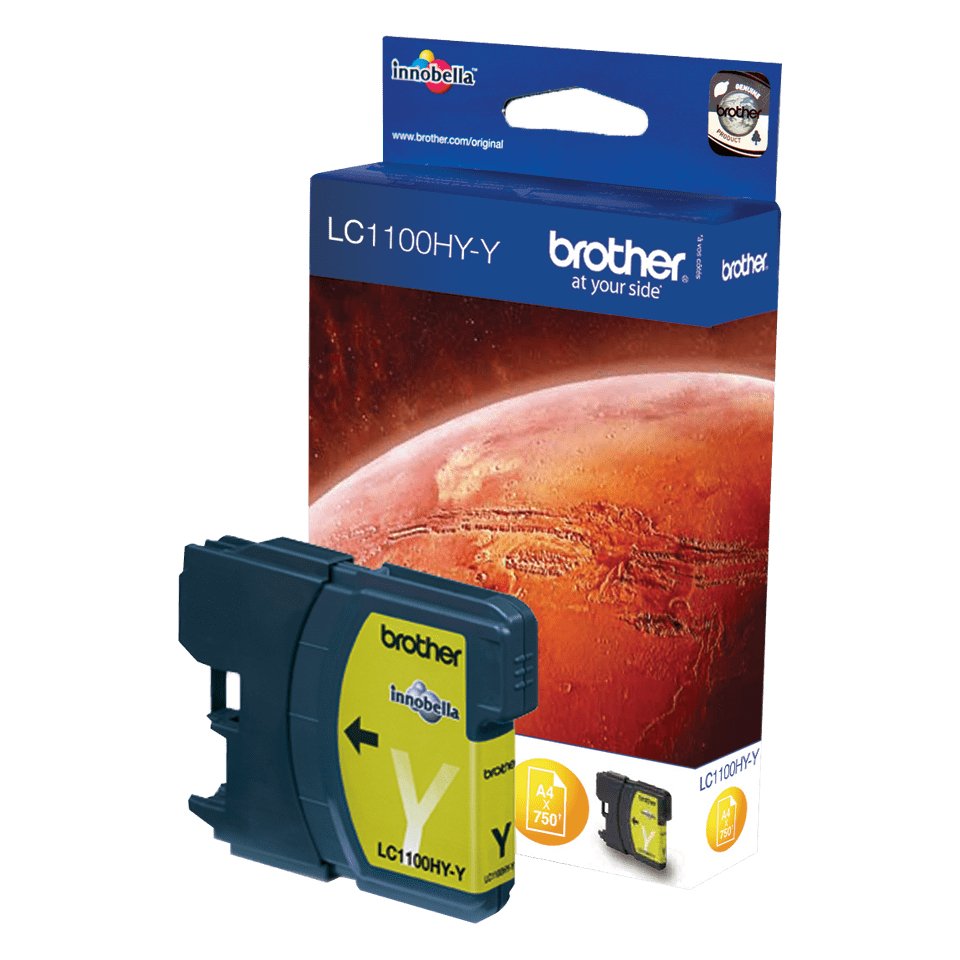 EAN 4977766659901 - Brother LC1100HYY cartucho de tinta 1 pieza(s) Original Alto rendimiento (XL) Amarillo imagen 1