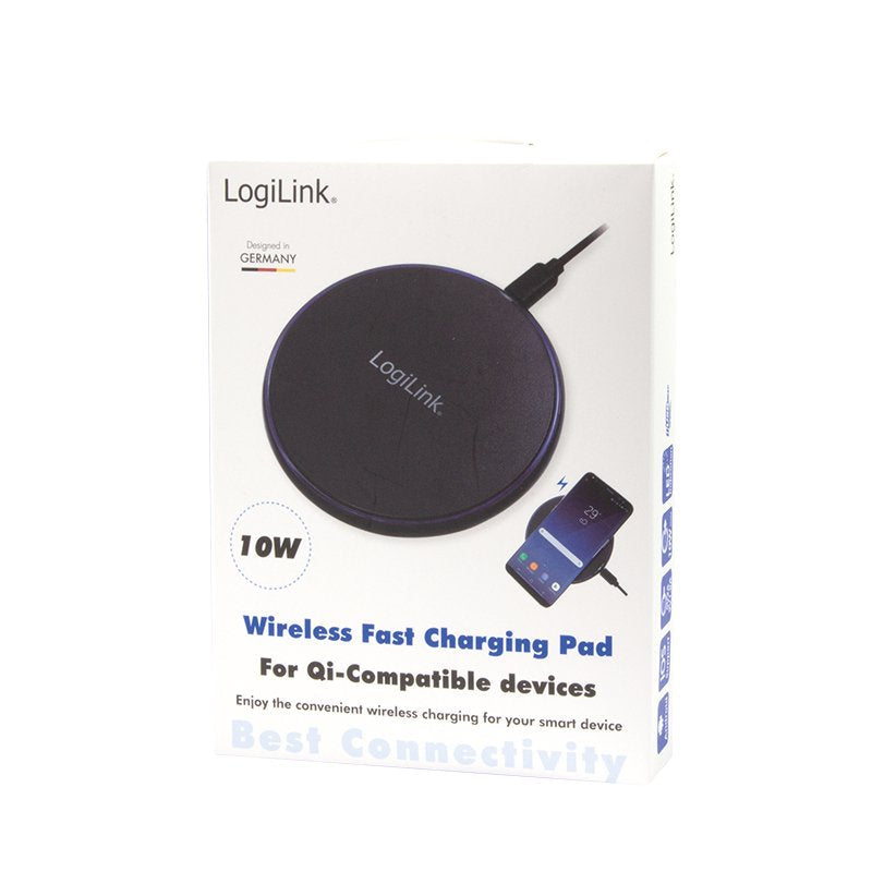 Base De Carga Inalambrica 10w Con Tecnologia Qi Negra