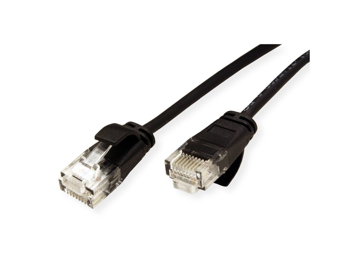 Roline Verde Utp Cable De Red Cat.6a (Class Ea), Lsoh, Slim, Schwarz, 1 M