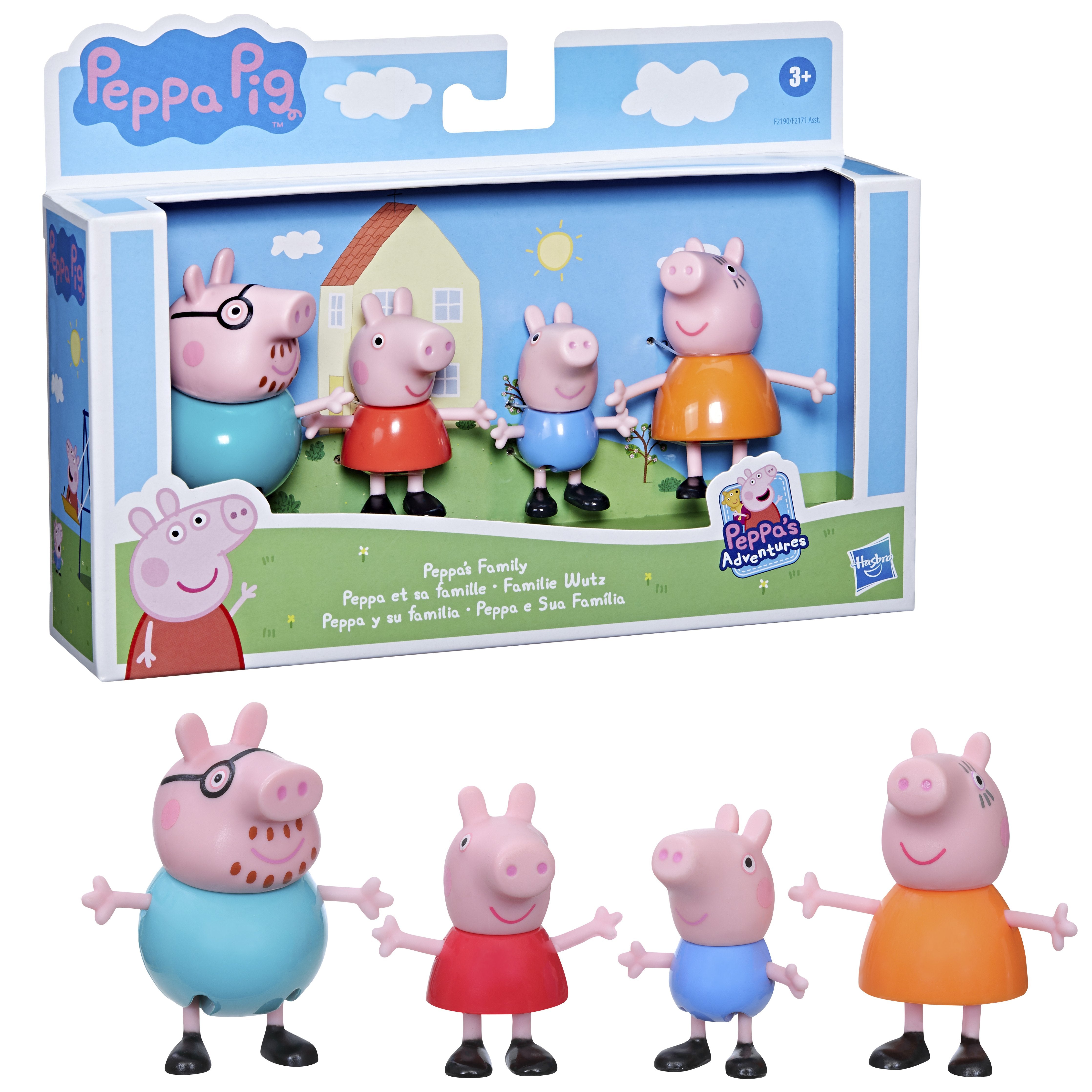 Set De 4 Figuras Peppa Pig Y Su Familia
