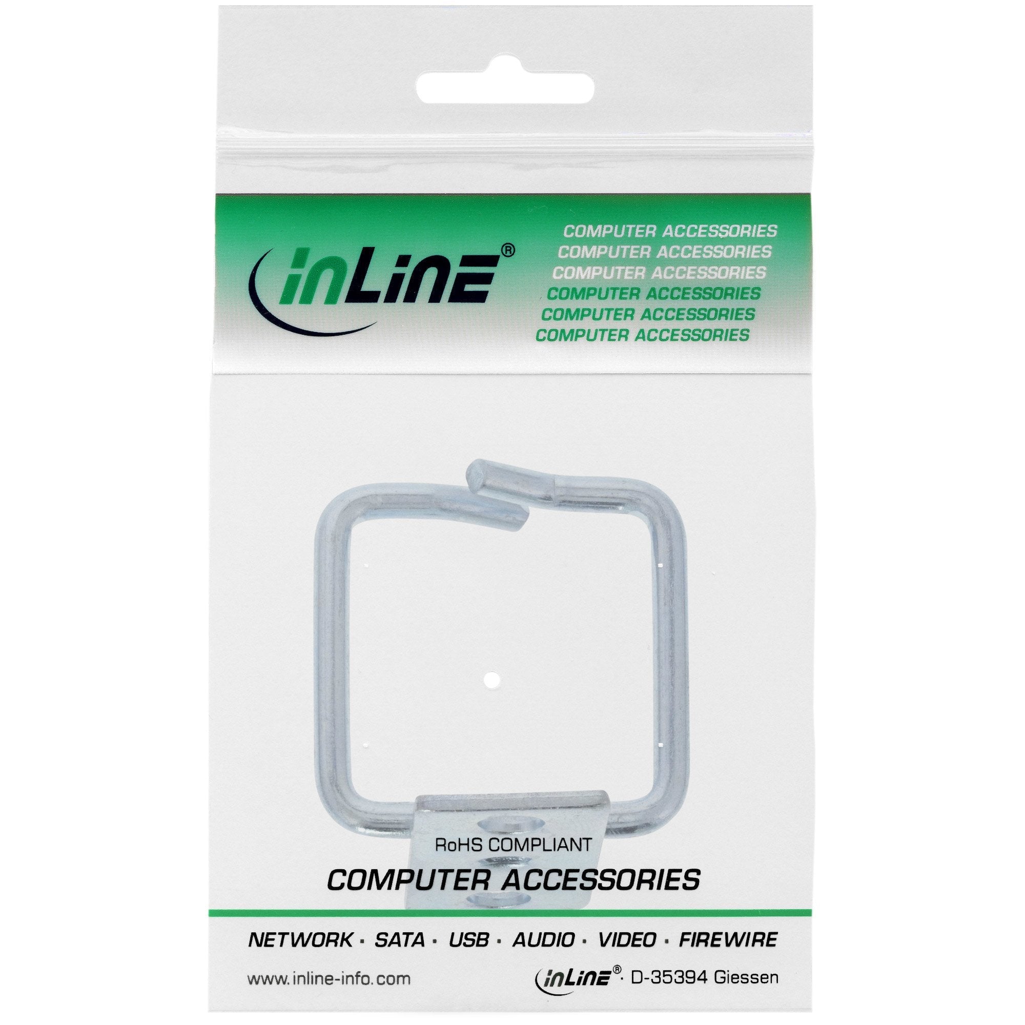 Soporte De Cable Inline, Metal, Zincado, 40x40mm