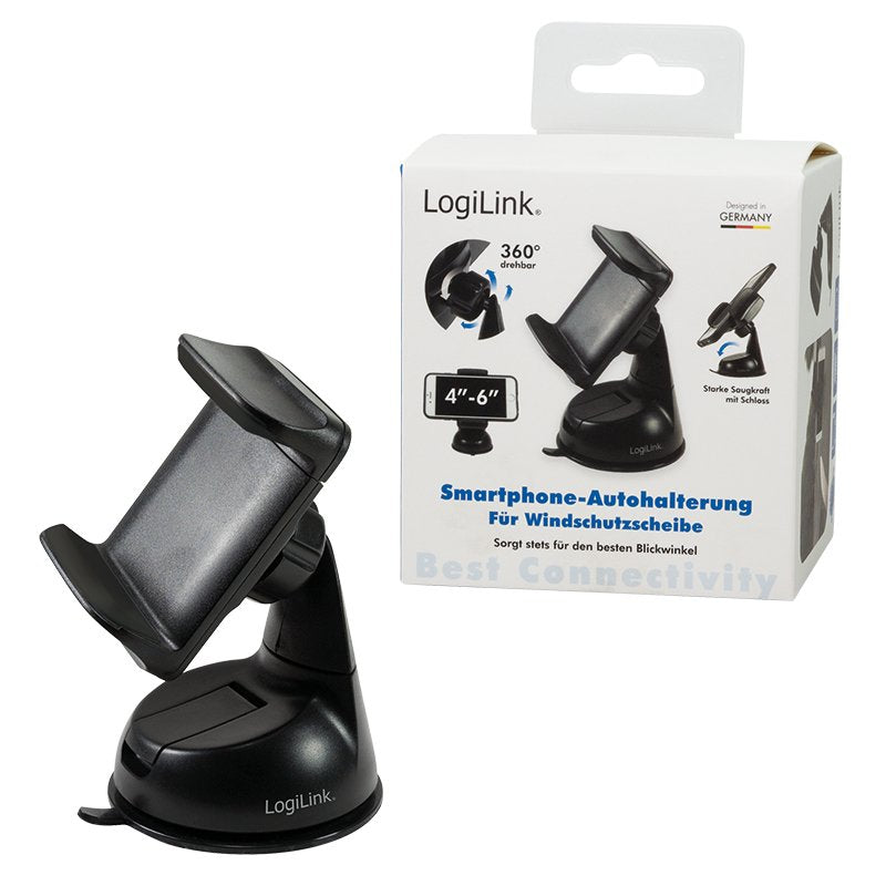 Soporte Smartphone 4"-6" Ventosa Al Vehiculo  Logilink