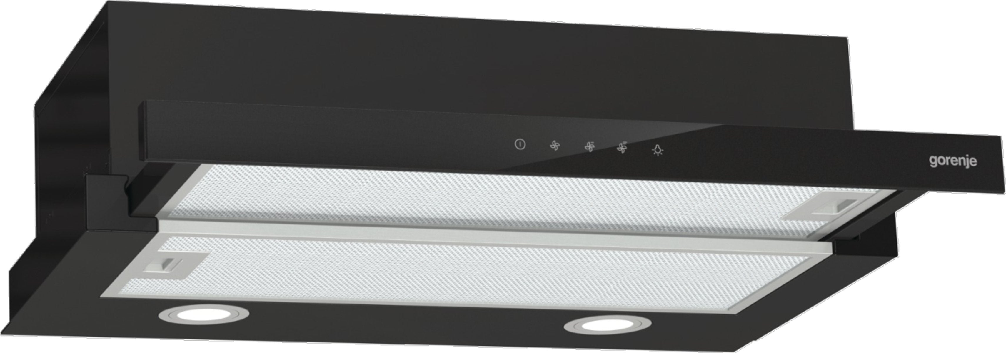 Gorenje Th64e4bg Campana Semintegrada (Extraíble) Negro 450 M³/H C