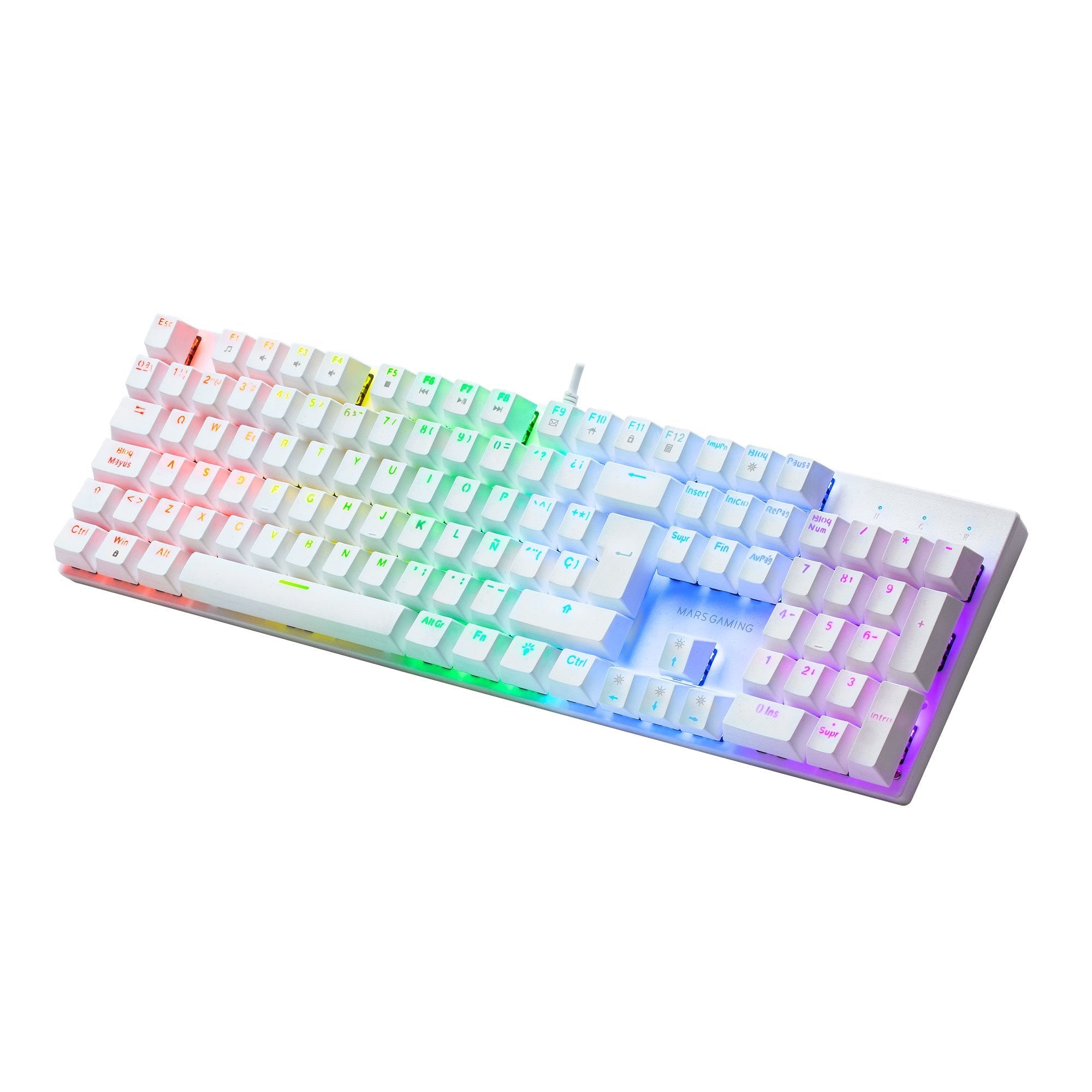 Mars Gaming Mk422 Teclado Gaming Mecanico - Iluminacion Rgb 12 Modos - Teclas Imborrables - Switches Antipolvo -