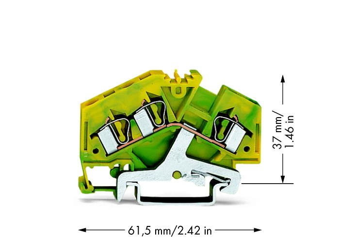 Wago 281-637 3-Leiter-Schutzleiterklemme,4 Mm
