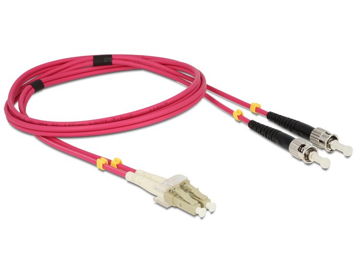 Delock Cable Fibra Óptica Lc > St Multimode Om4 1 M