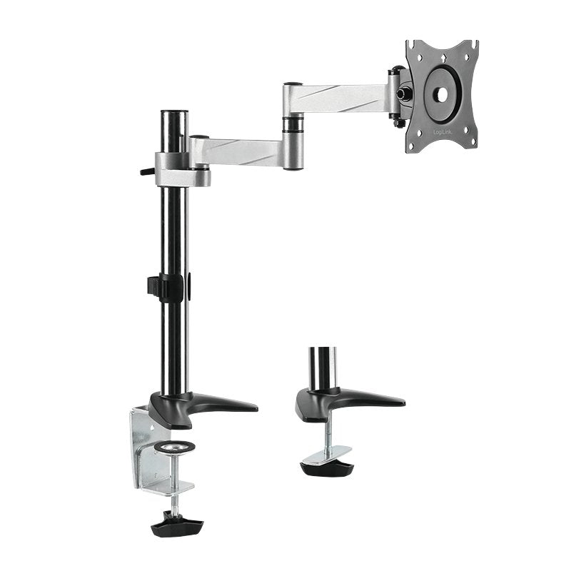 Logilink Bp0076 Soporte De Mesa Para Pantalla Plana 68,6 Cm (27") Abrazadera/Atornillado Negro, Acero Inoxidable