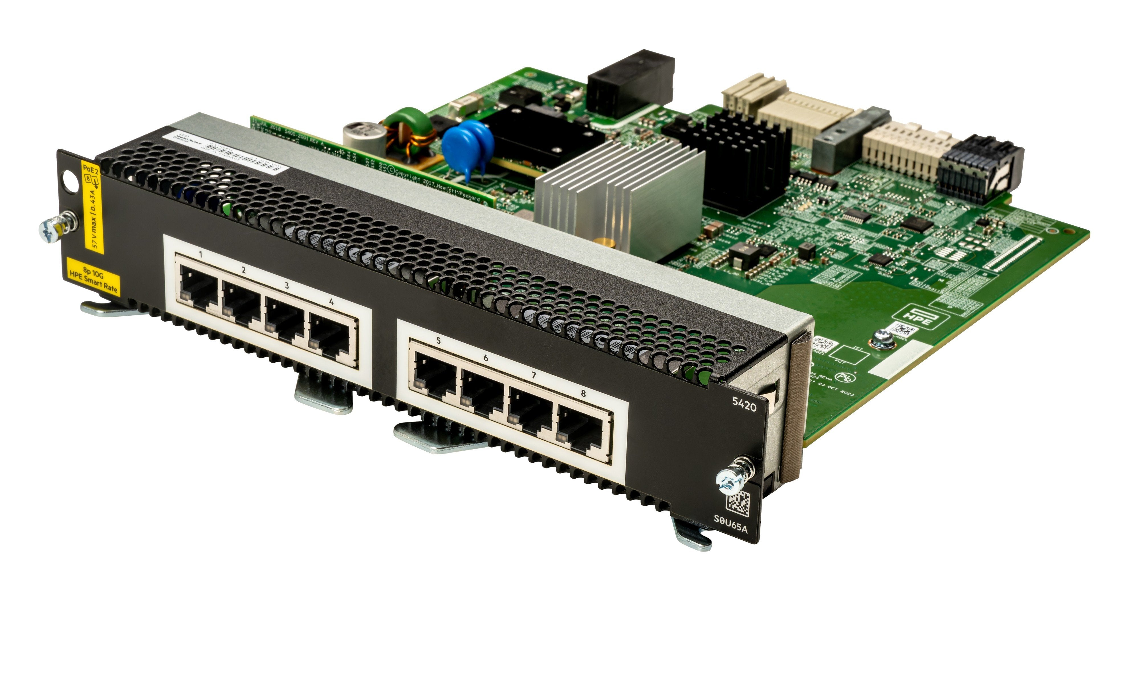Hpe Aruba Networking Cx 5420 8p Smart Rate 1g 2.5g 5g 10g Class8 Poe Module
