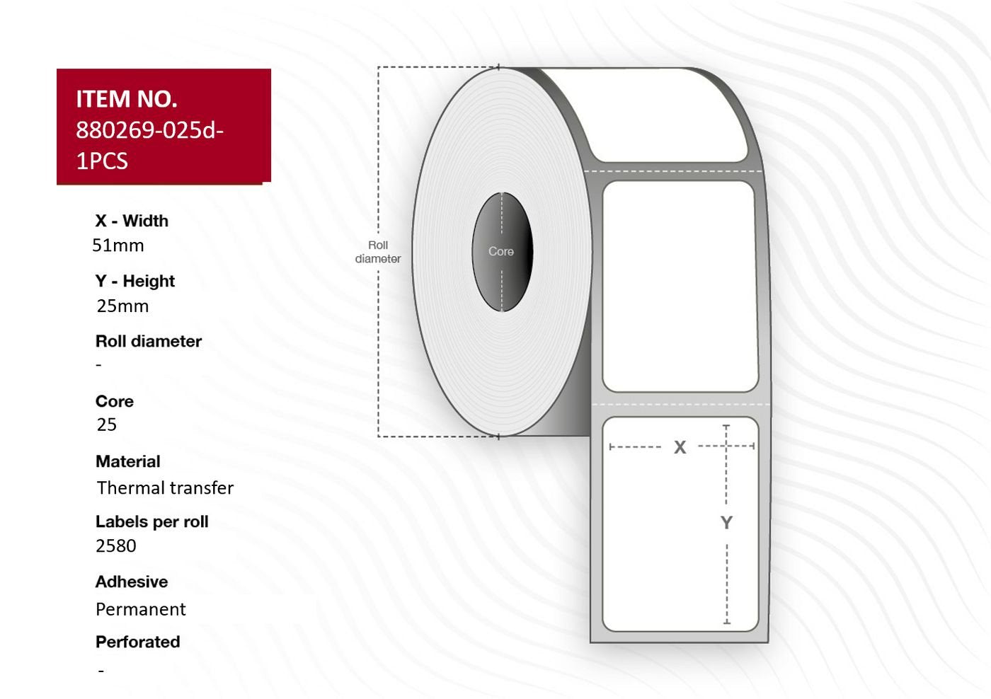 EAN 5711783205531 - Capture 880269-025D-1PCS etiqueta de impresora Blanco imagen 1