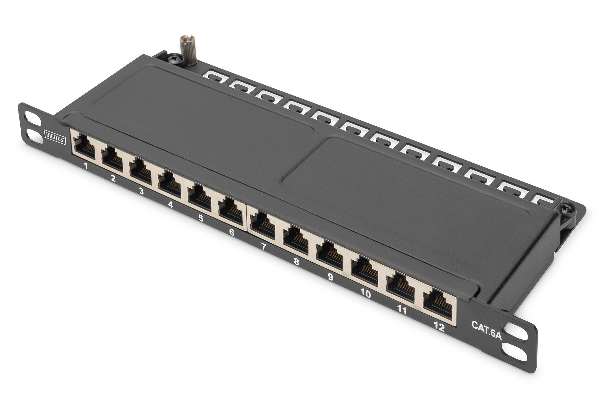 Digitus Cat.6a Slim Patchpanel 12-Port,0,5he,10"Sw Dn-91612s-Sl-Ea