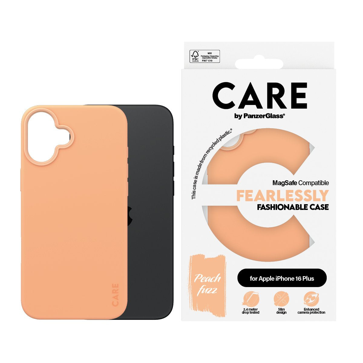 EAN 5715685004575 - PanzerGlass CARE™ by ® Case Peachy w. MagSafe iPhone 16 Plus funda para teléfono móvil Rosa imagen 2