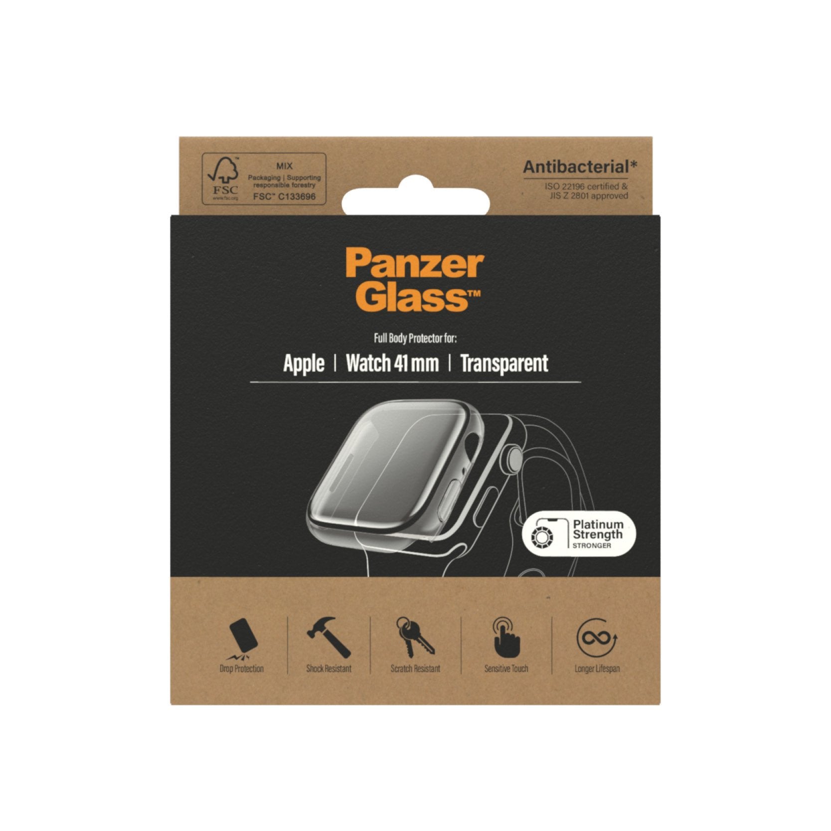 EAN 5711724036583 - PanzerGlass ® Full body Case Apple Watch Series 9 | 8 | 7 | 41mm | Transparent Protector de pantalla 1 pi imagen 3