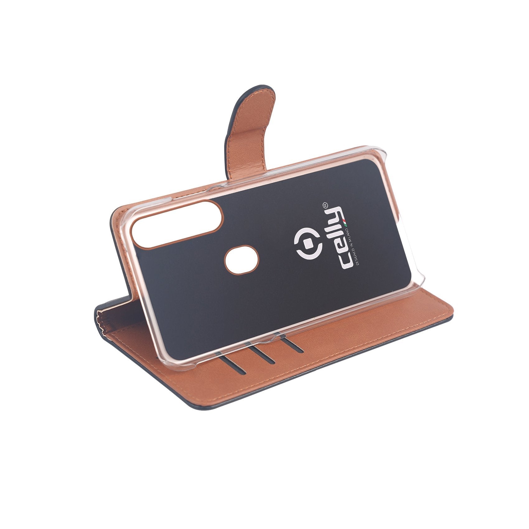 Case Celly Samsung A20s Wallet Case Black Wally880