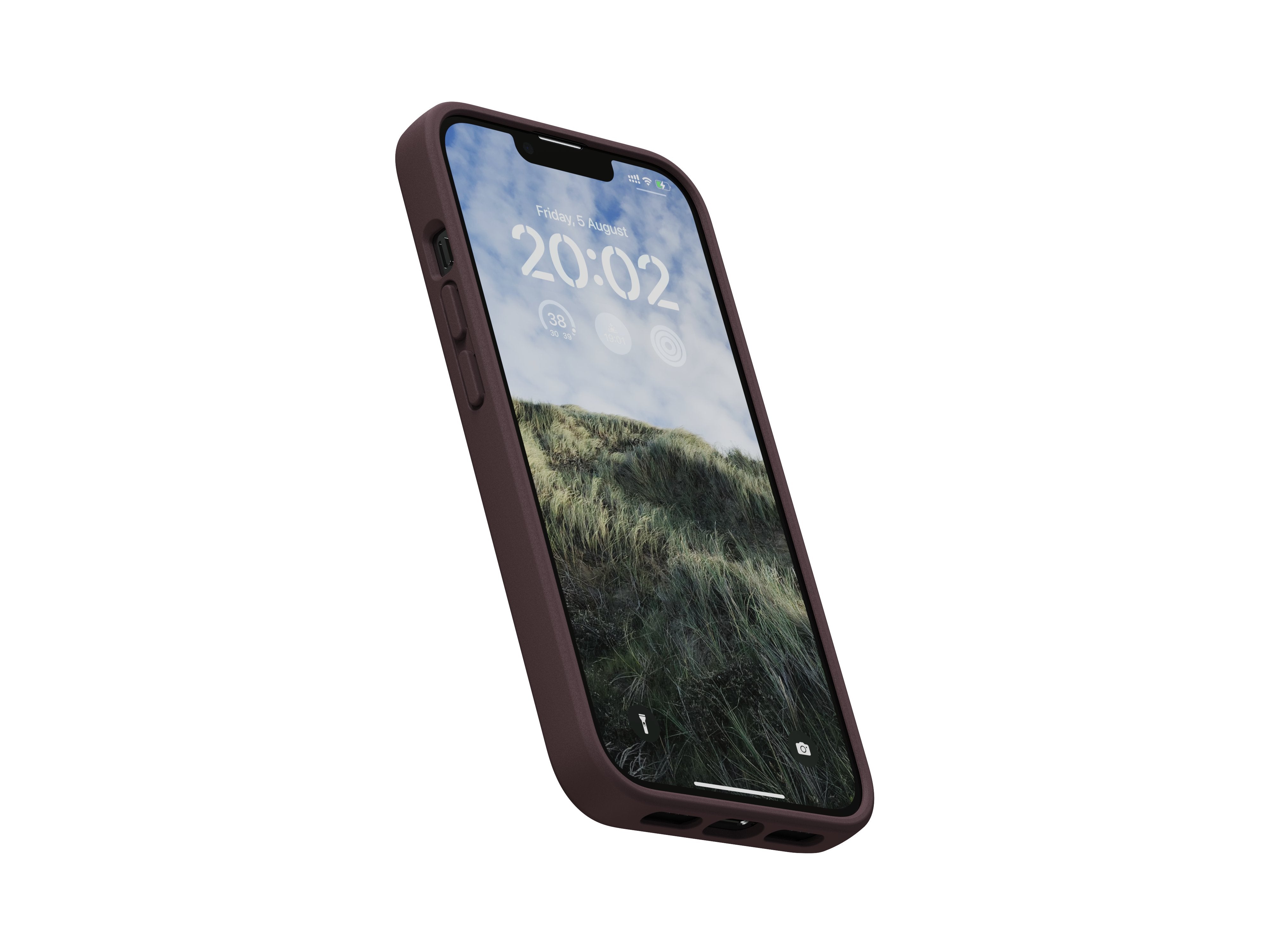 Funda Magsafe Iphone 12/13/14 Piel Marron Oscuro Njord