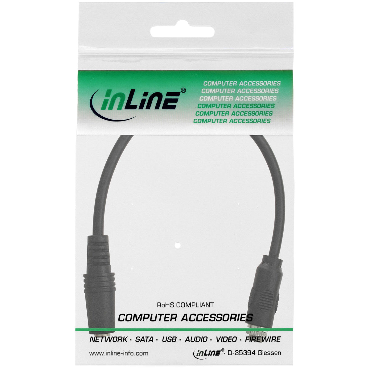 Adaptador De Audio Inline De 3,5 Mm Estéreo Hembra A Hembra, Uno Con Banda De Rodadura De 0,2 M