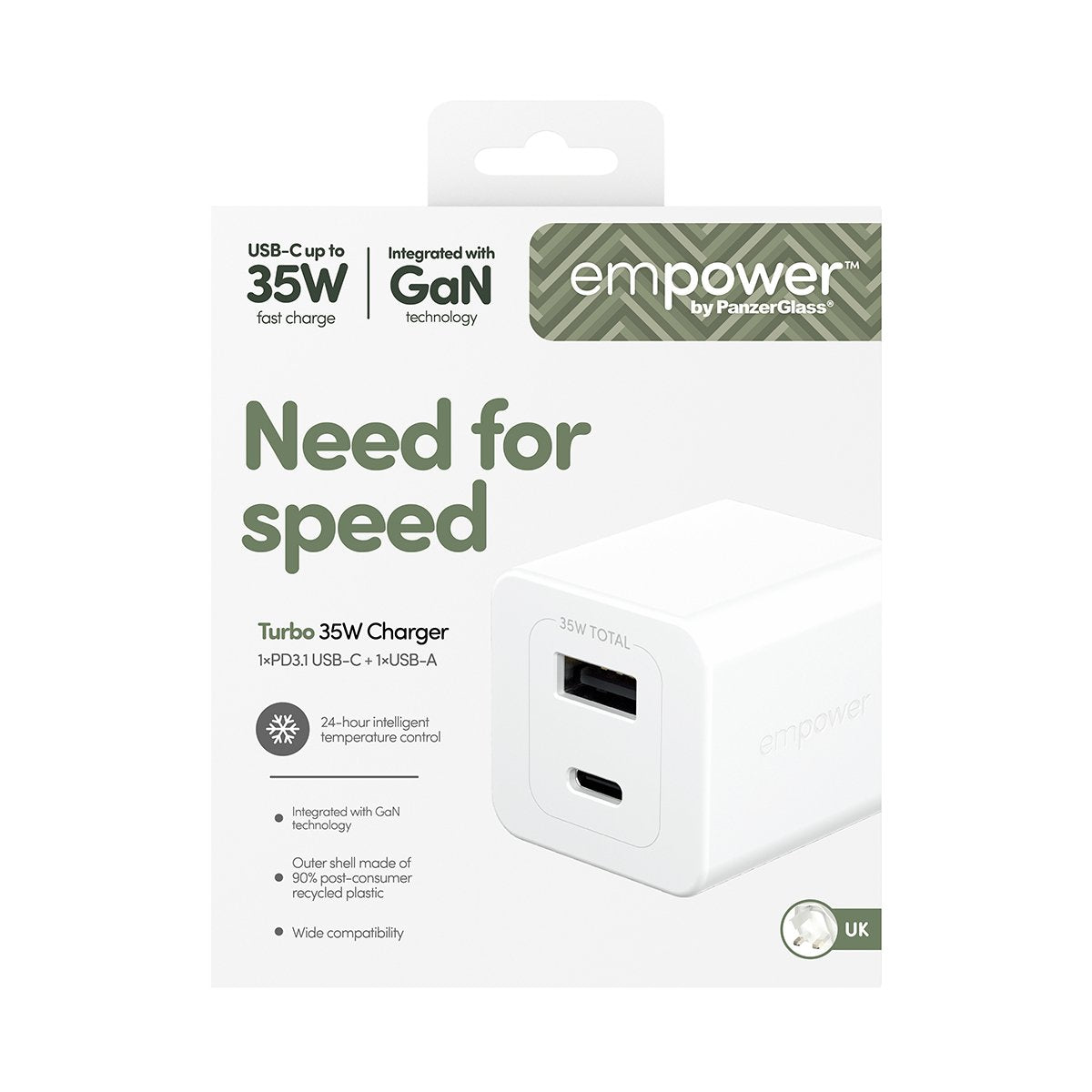Panzerglass Turbo 35w Charger Incl. Usb-C