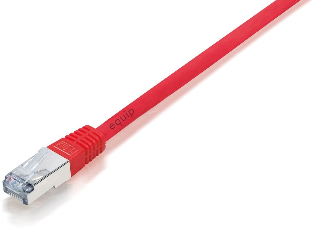 Cable De Red Apantallado F/Utp Categoria 5e 1m Color Rojo