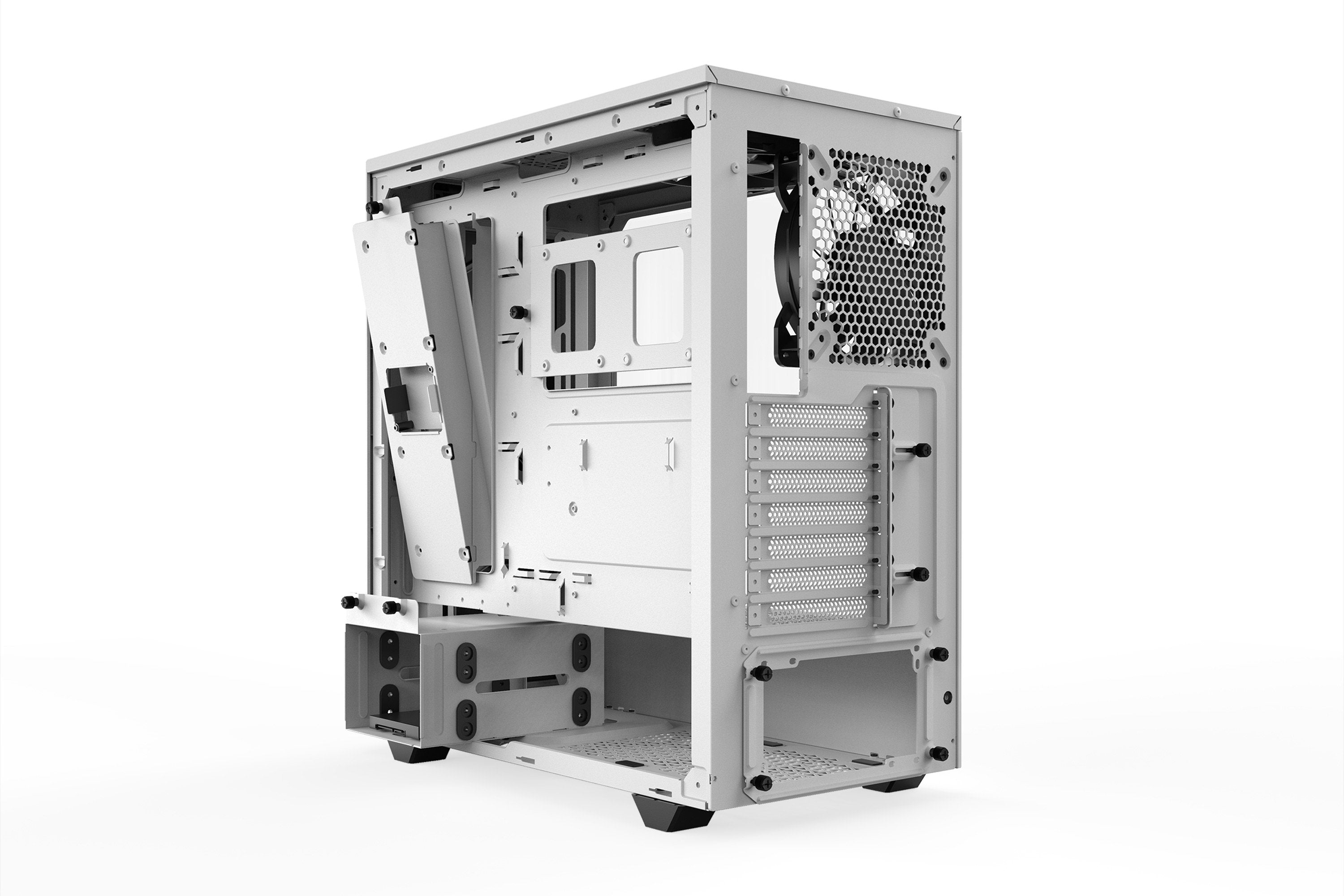Caja Pc Be Quiet! Torre Atx Pure Base 500dx White Tira Led Argb Frontal/Cristal Templado/3x Vent 140 Bgw38