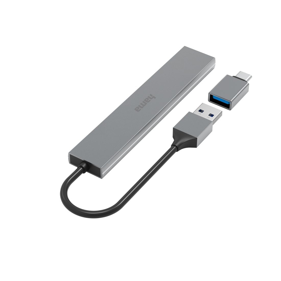 Hama 00200141 Hub De Interfaz Usb 3.2 Gen 1 (3.1 Gen 1) Type-A 5000 Mbit/S Gris