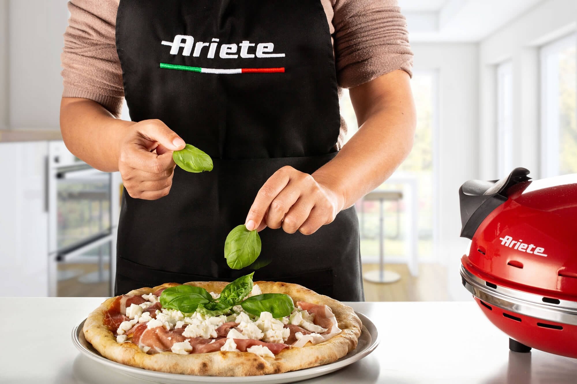 Mini Horno Para Pizza Ariete 909 1200w Ø33cm 5 Niveles Temperatura Regulador Hasta 400º Piedra Refractaria Alta Calidad