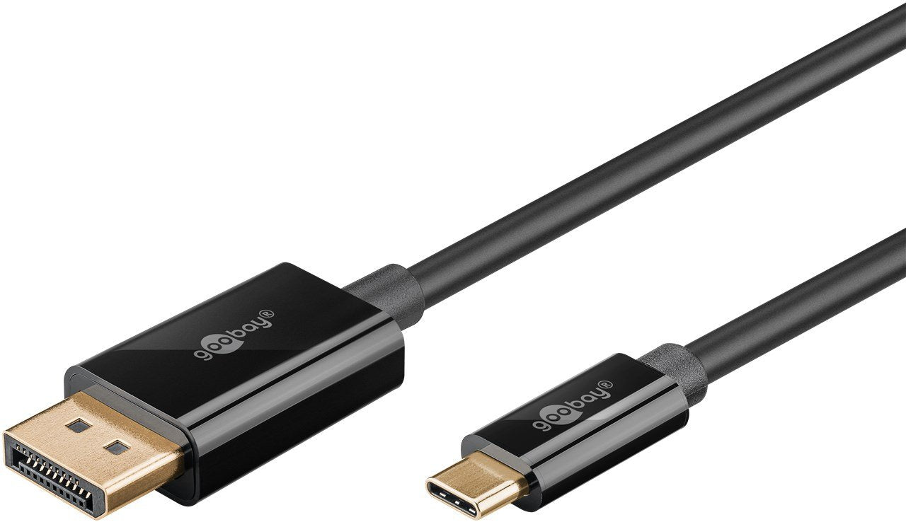 EAN 4040849757051 - Goobay 75705 adaptador de cable de vídeo 2 m USB Tipo C DisplayPort Negro imagen 2