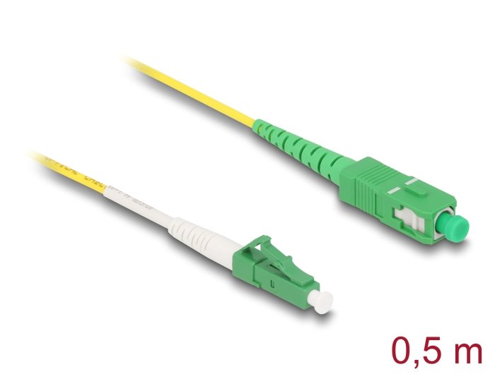 Delock Cable Lichtwellenleiter Lc-Apc Zu Sc-Apc Simplex Singlemode Os2 0,5 M